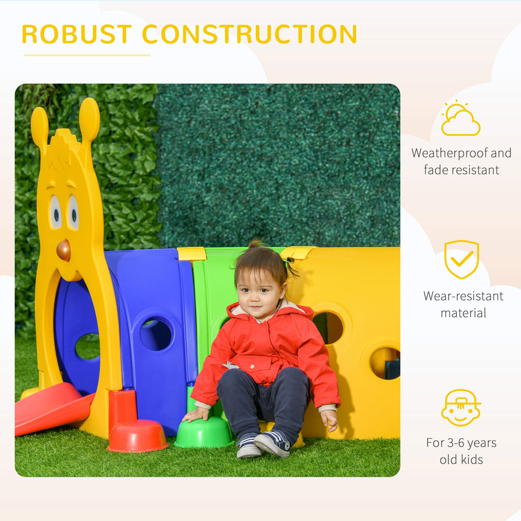 Caterpillar Design Tunnel for Kids to Crawl Through, for 3-6 Years, Multicolour