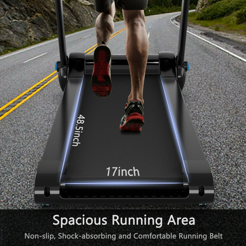 2.25HP Folding Treadmill Running Jogging Machine with APP heart rate bluetooth