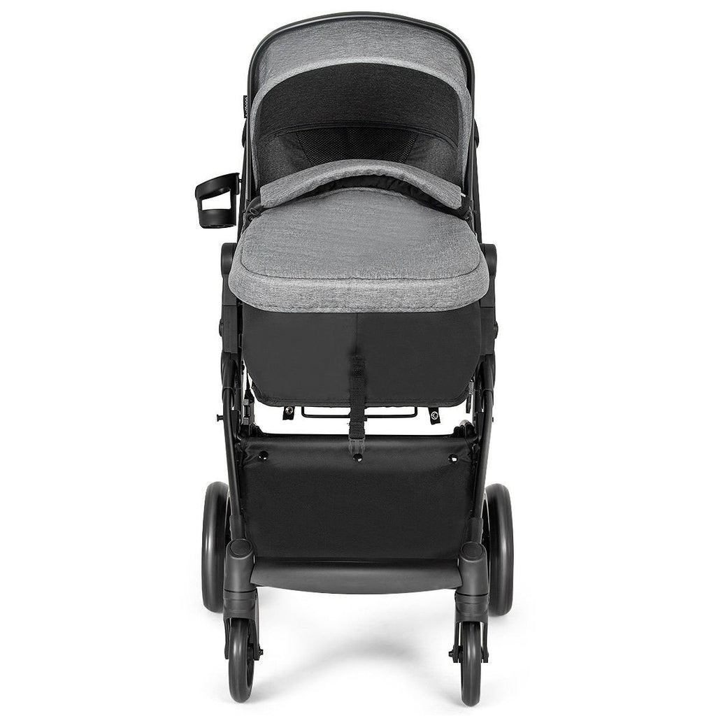 2 in 1 Foldable Pushchair Newborn Infant Baby Stroller-Gray
