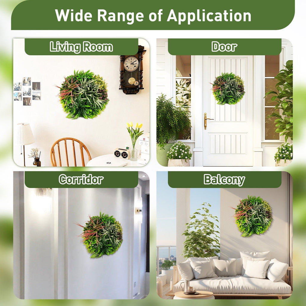2 Pack Square Framed Artificial Foliage Wall Art
