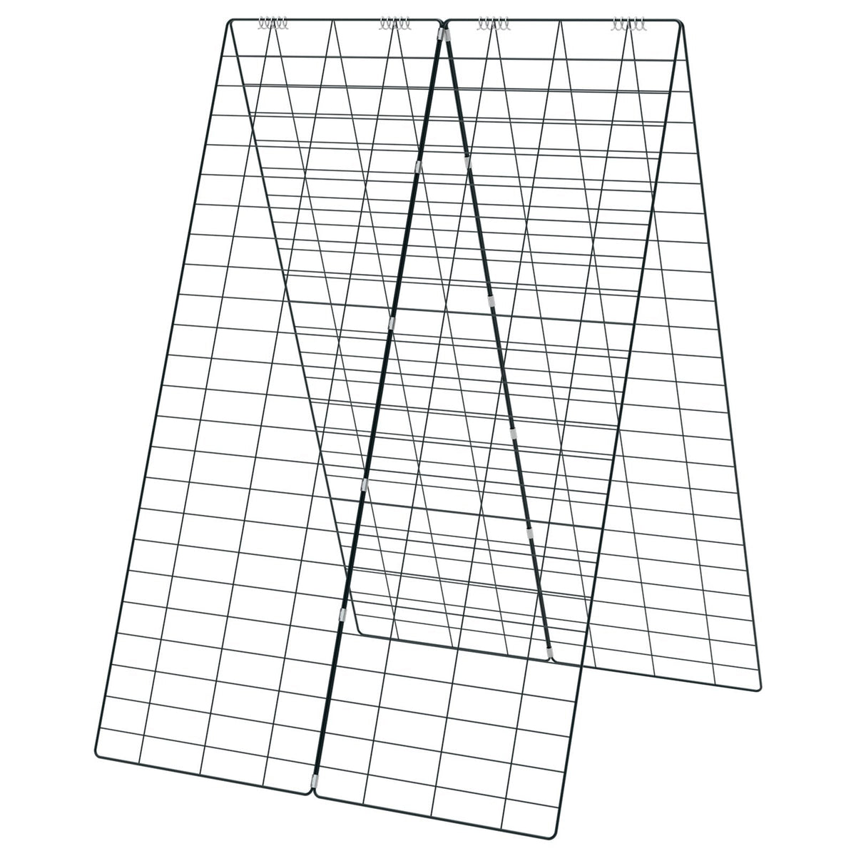 2 Pieces Foldable A-Frame Trellis Plant Supports with Twist Ties-Green