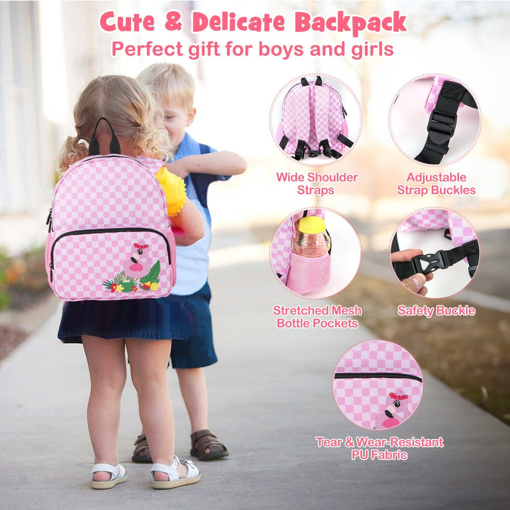 2 Pieces Kid Luggage Set with Spinner Wheels and Aluminum Handle-White & Pink