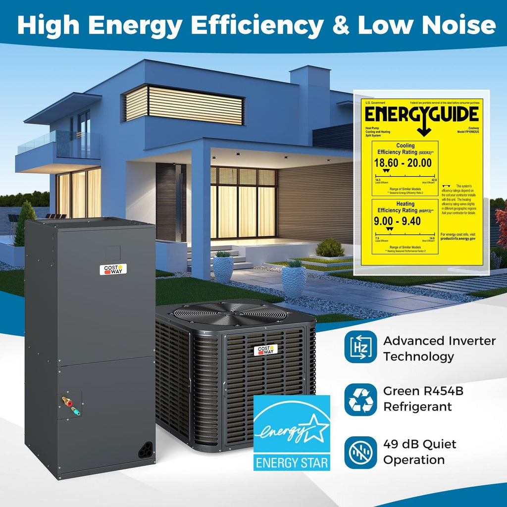 2-3 Ton 18.6-20 SEER2 Ultra-Low Temperature Heat Pump System (Operates down to -20°C)