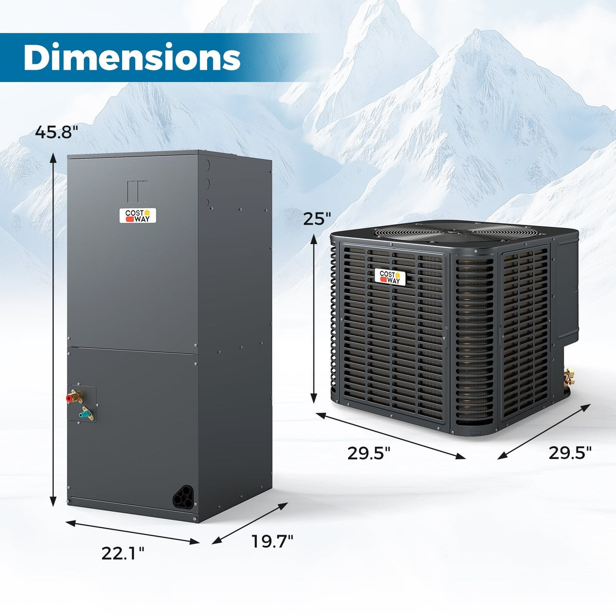2-3 Ton 18.6-20 SEER2 Ultra-Low Temperature Heat Pump System (Operates down to -20°C)