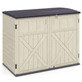 20 Cu.Ft Horizontal Resin Storage Shed with Adjustable Shelf-Beige
