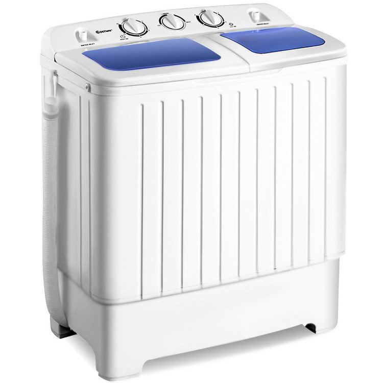 20 lbs Compact Twin Tub Washing Machine for Home