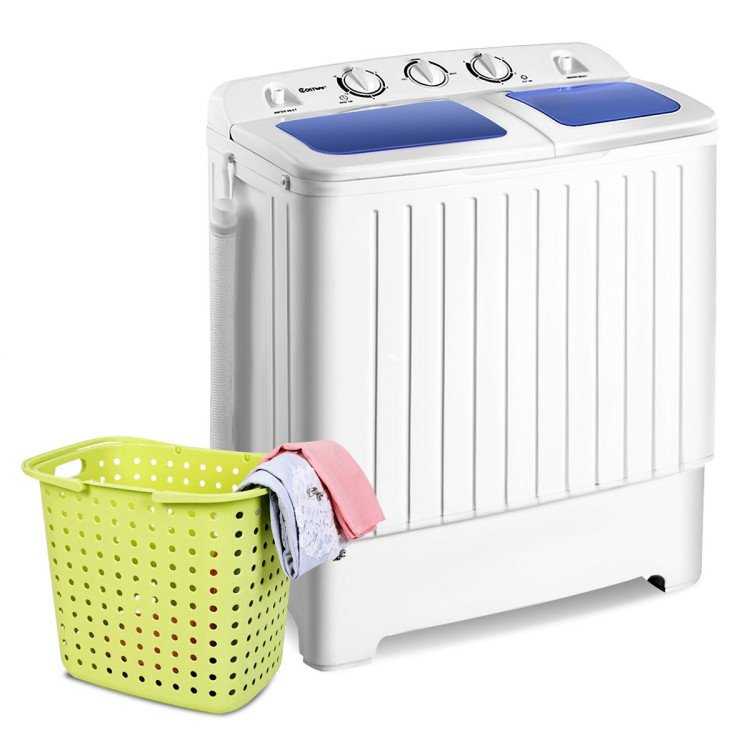 20 lbs Compact Twin Tub Washing Machine for Home