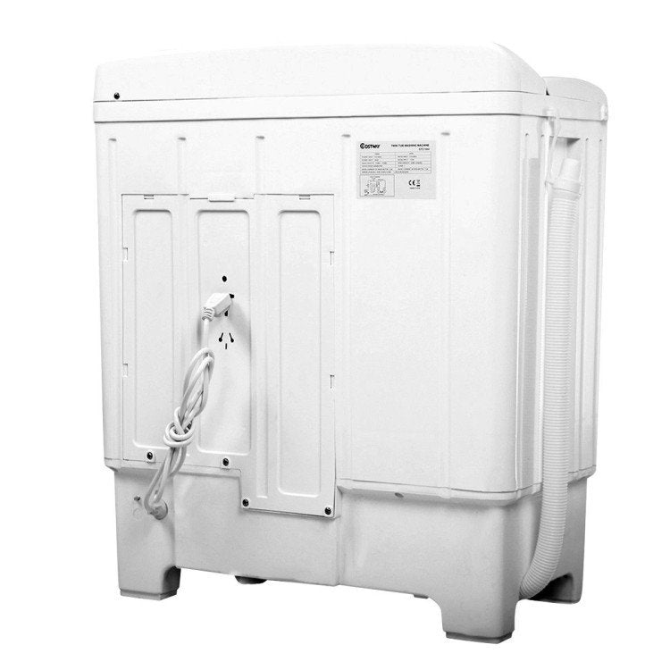 20 lbs Compact Twin Tub Washing Machine for Home