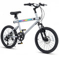 20 Inch LED Lit Commuter Bicycle with Disc Brakes and Stereo Speakers, Silver