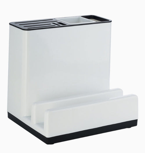 Countertop Kitchen Utensil Organizer — White