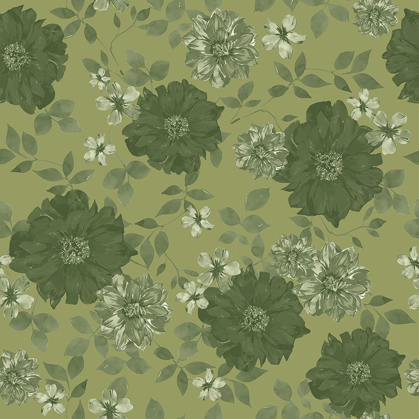 Celeste - Camelot Fabrics - Floral Paradise - Green