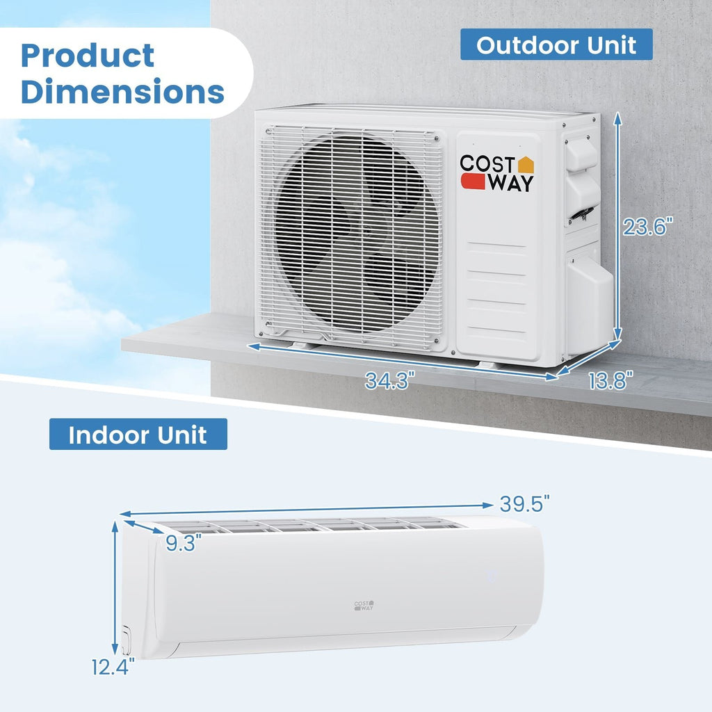 EchoCool Series 23000 BTU 208/230V Mini Split Air Conditioner and Heater Pump System