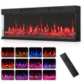 24/40/50/60 Inch 3-Sided Built-in Electric Fireplace Insert with 12 Flame Colors-50 inches