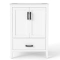 24.5 inches Modern Bathroom Vanity with Sink 2 Doors and Drawer-White