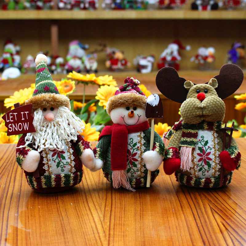 Christmas Snowman Flannel Ornaments, Holiday Decorations 18x13cm