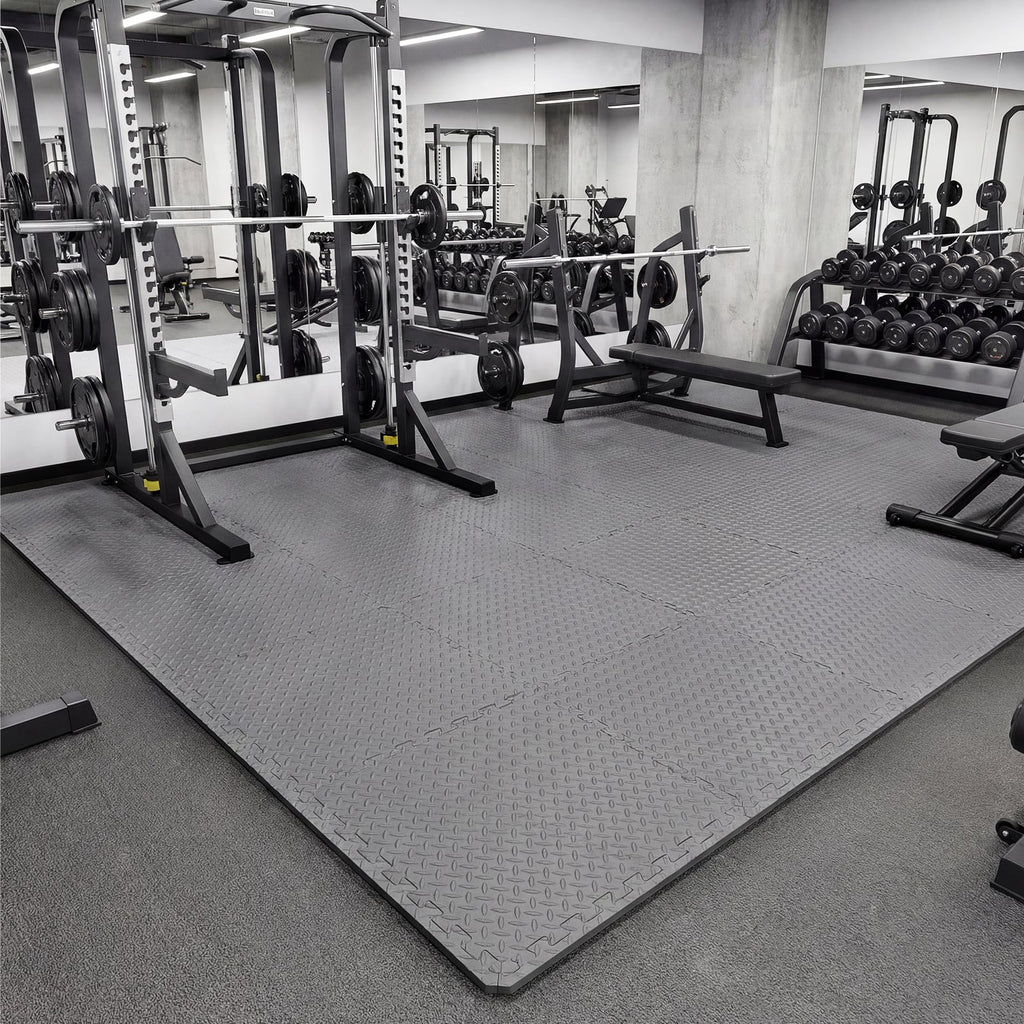 24Tiles 1/2 inches Puzzle Exercise Floor Mats-Gray