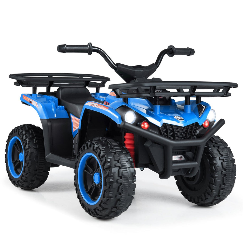 24V Kids Ride On ATV Quad with Gear Shifter, Two Speeds, Soft Start and Easy Grip Handles, 66 lb, Blue