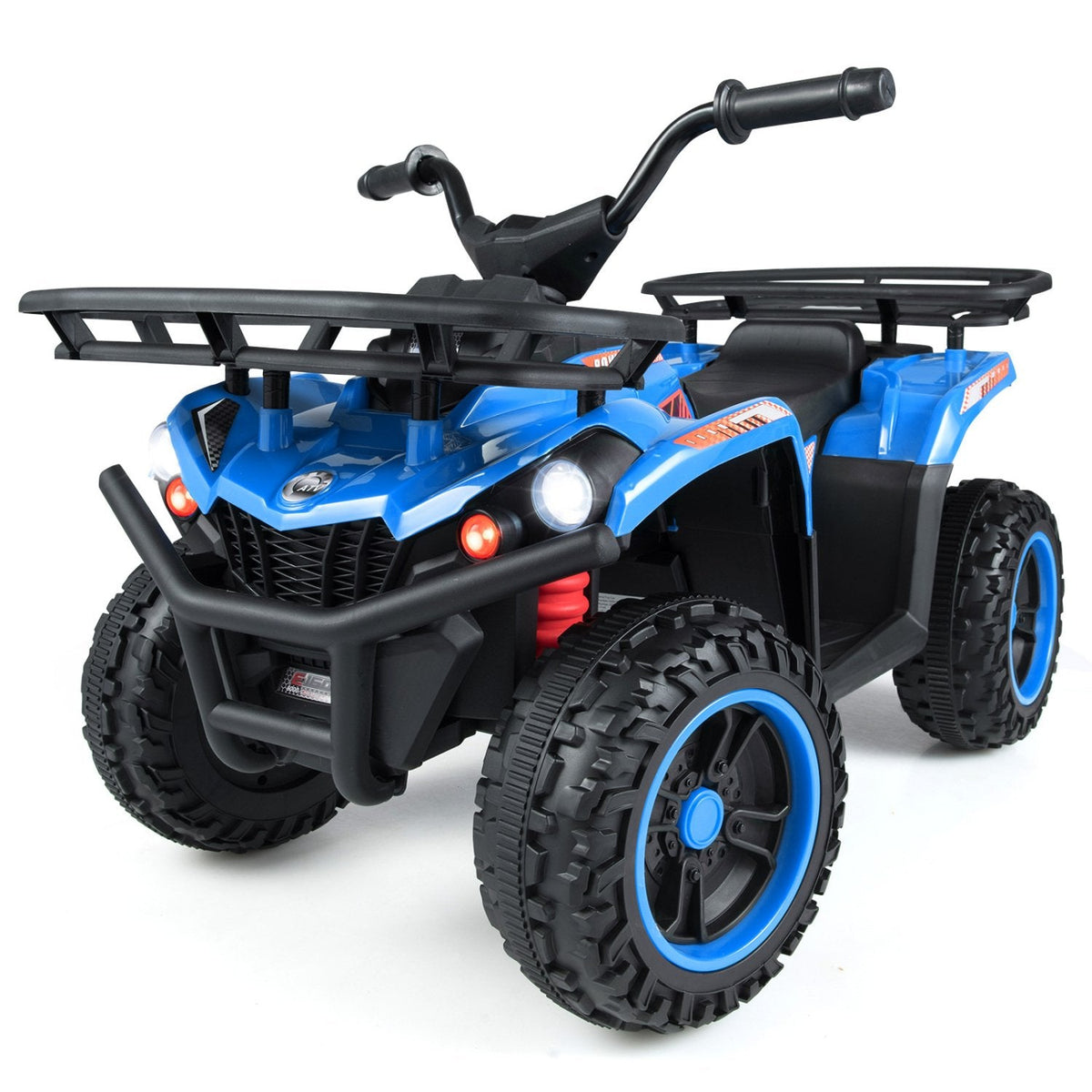 24V Kids Ride On ATV Quad with Gear Shifter, Two Speeds, Soft Start and Easy Grip Handles, 66 lb, Blue