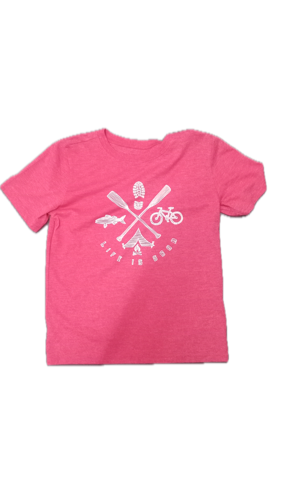 Life is Good Boys Cool Red Outdoors Tee Size Medium