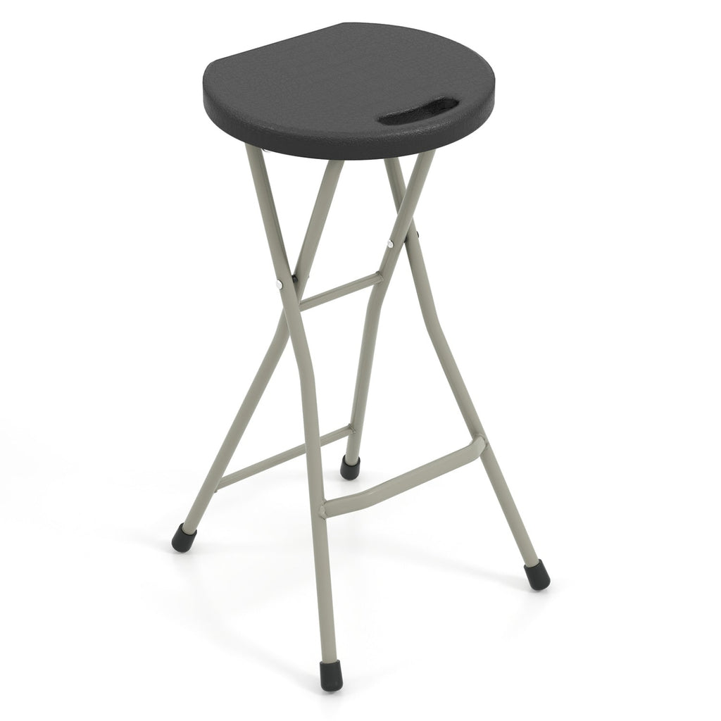 28 Inch Portable Folding Stools with 330lbs Limited Sturdy Frame-1 Piece