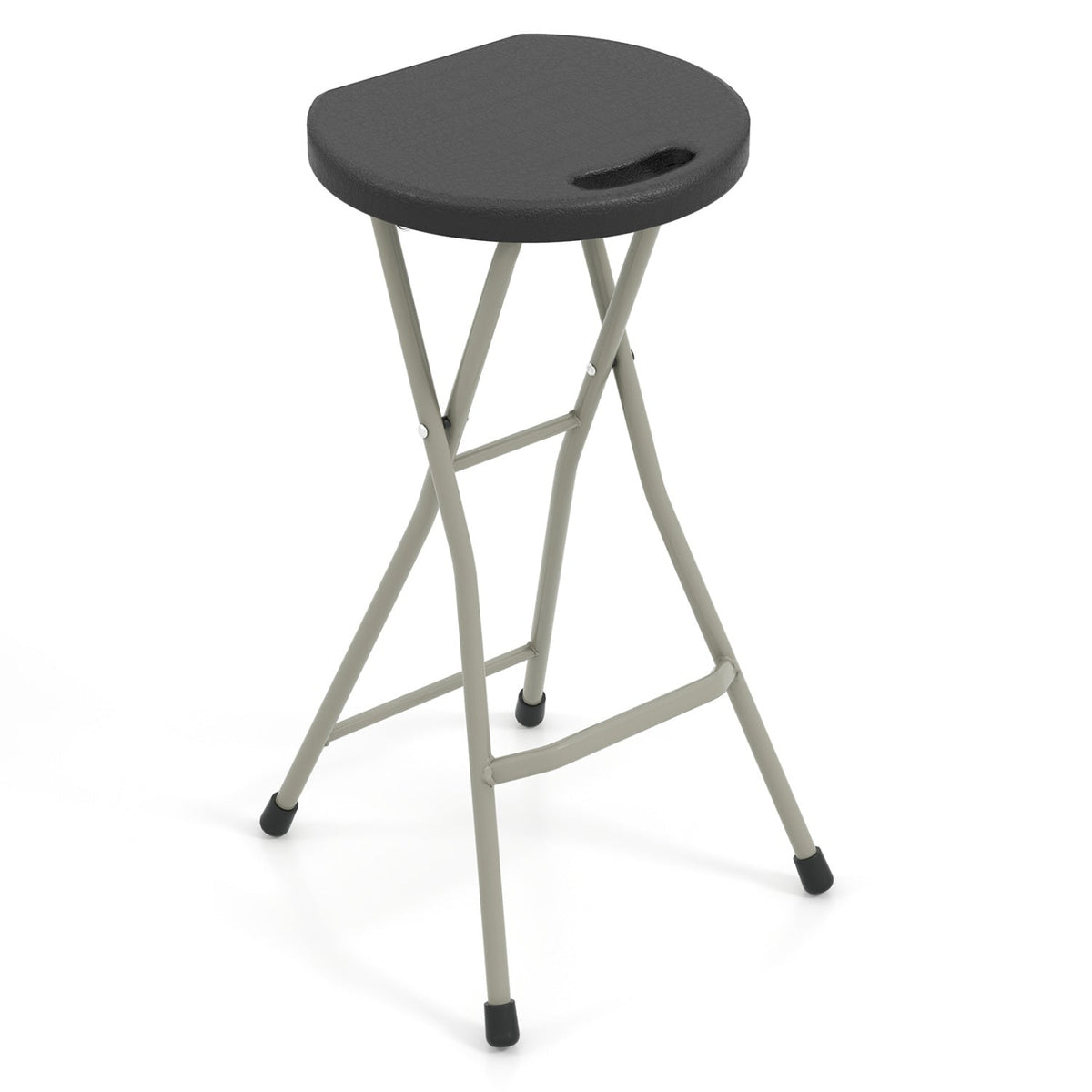 28 Inch Portable Folding Stools with 330lbs Limited Sturdy Frame-1 Piece