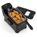 3.2 Quart Electric Stainless Steel Deep Fryer with Timer-Black