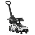 3-in-1 Ride on Push Car Maserati Licensed Sliding Car with Music-White