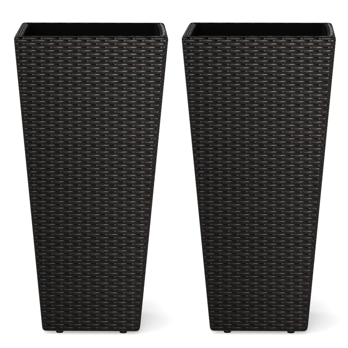 30 Inch Modern Decorative Planter Pots Set of 2 with Open-ended Base