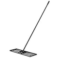 30 x 10 Inch Lawn Leveling Rake with Ergonomic Handle-Black