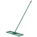 30 x 10 Inch Lawn Leveling Rake with Ergonomic Handle-Green