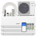 UltrEco 30,000 BTU 3 Zone Mini Split Heat Pump, 23 SEER2, Wifi, 9K + 12K + 12K