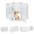 31.5 inches Height Indoor Outdoor Dog Playpen with 8 Panels-White