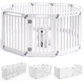 31.5 inches Height Indoor Outdoor Dog Playpen with 10 Panels-White