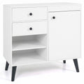 31 inches Sideboard Cabinet with 2 Open Compartments and 2 Drawers-White