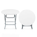 32 Inch Round Folding Table with Thick Tabletop for Picnic