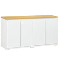 Sideboard Cabinet, Buffet Table with 2 Double Doors and Adjustable Shelves for Living Room, Entryway, White