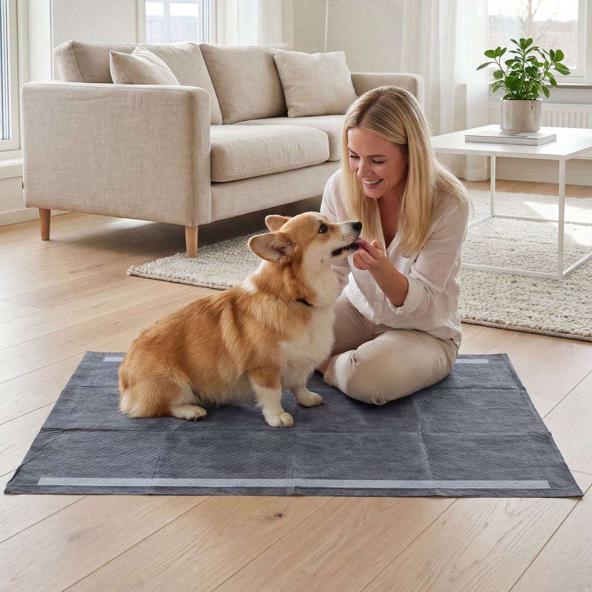 35.5 inches x 24 inches Charcoal Dog Pee Pads 6-Layer for Dogs-Black