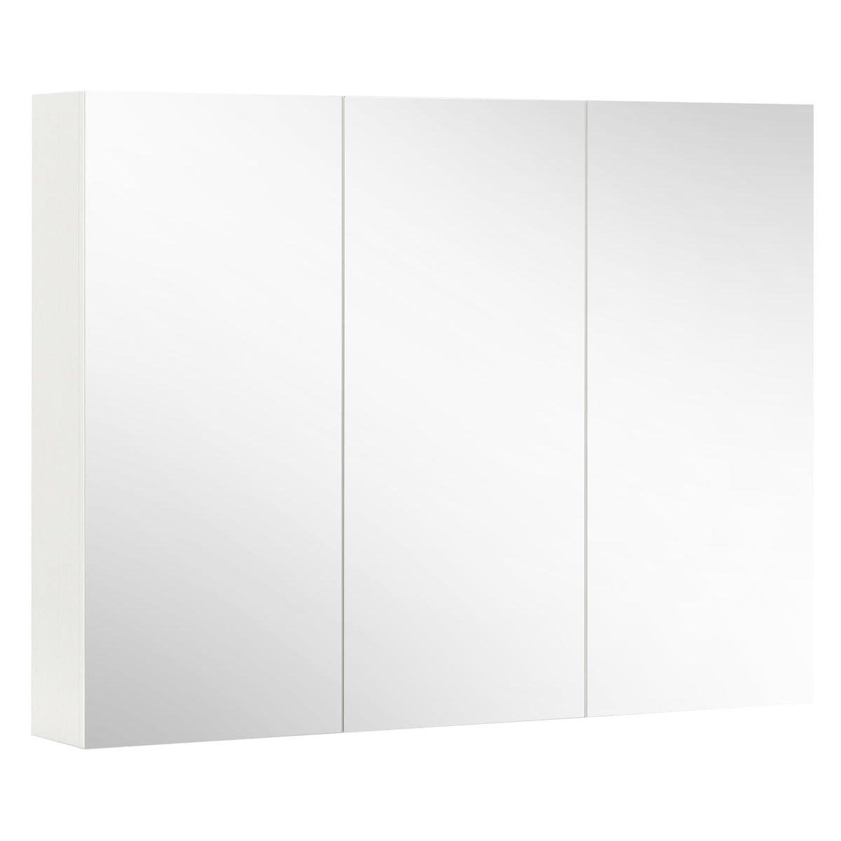 Frameless Bathroom Wall Mounted Mirror Cabinet with 3 Doors