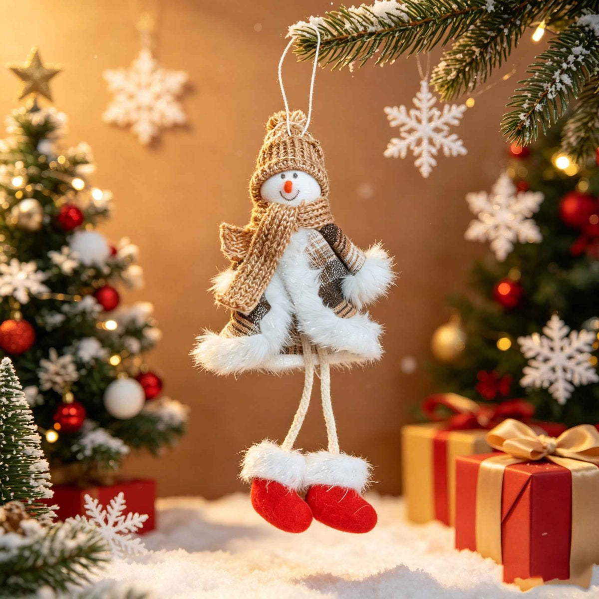 Angel Snowman Christmas Tree Ornament