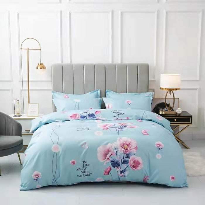 Brushed Floral Winter Bedding Set