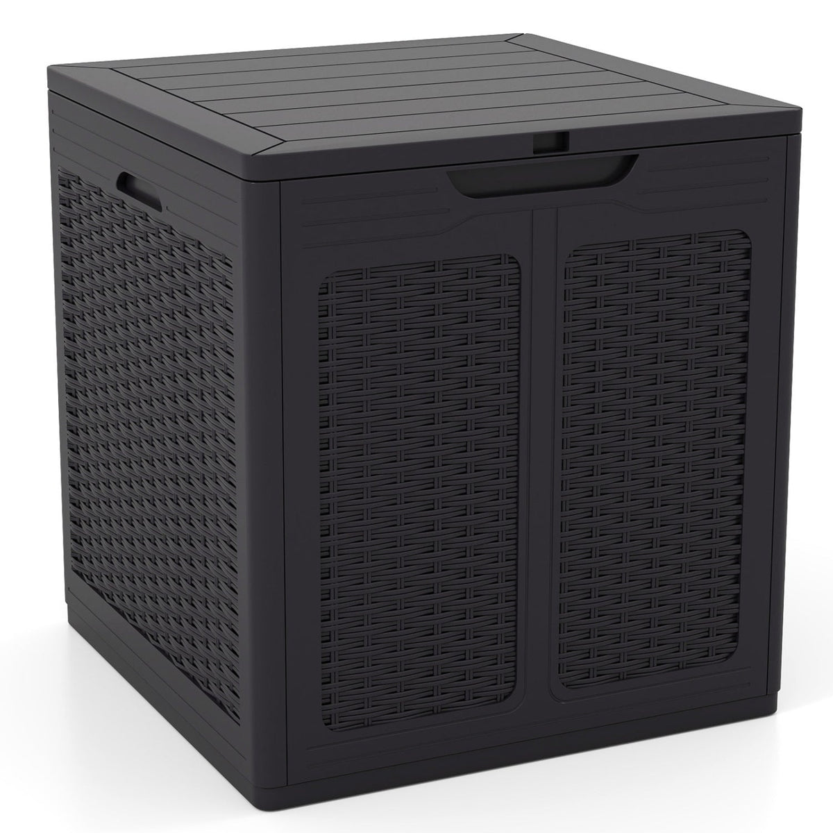 39 Gallon Deck Box with Lockable Lid Package Delivery Box for Patio Furniture Cushions-Brown