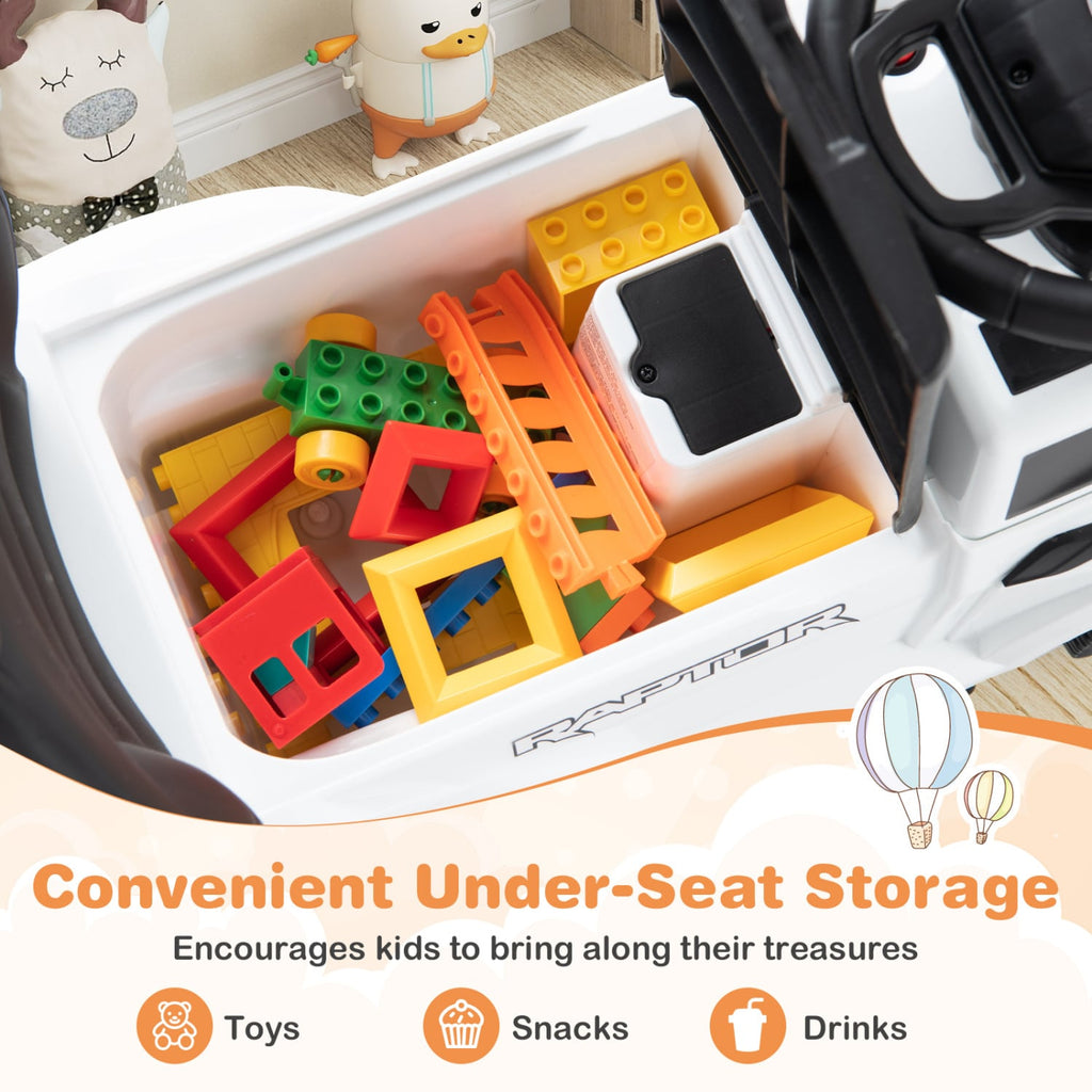 3-In-1 Licensed Ford Push Car for Toddlers-White