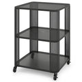 3-Tier End Table with Wheels Rolling Side Table with Open Storage Shelves-1 Piece