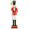4 FT Christmas Nutcracker with High Hat & Beautiful Scepter-Black & Red