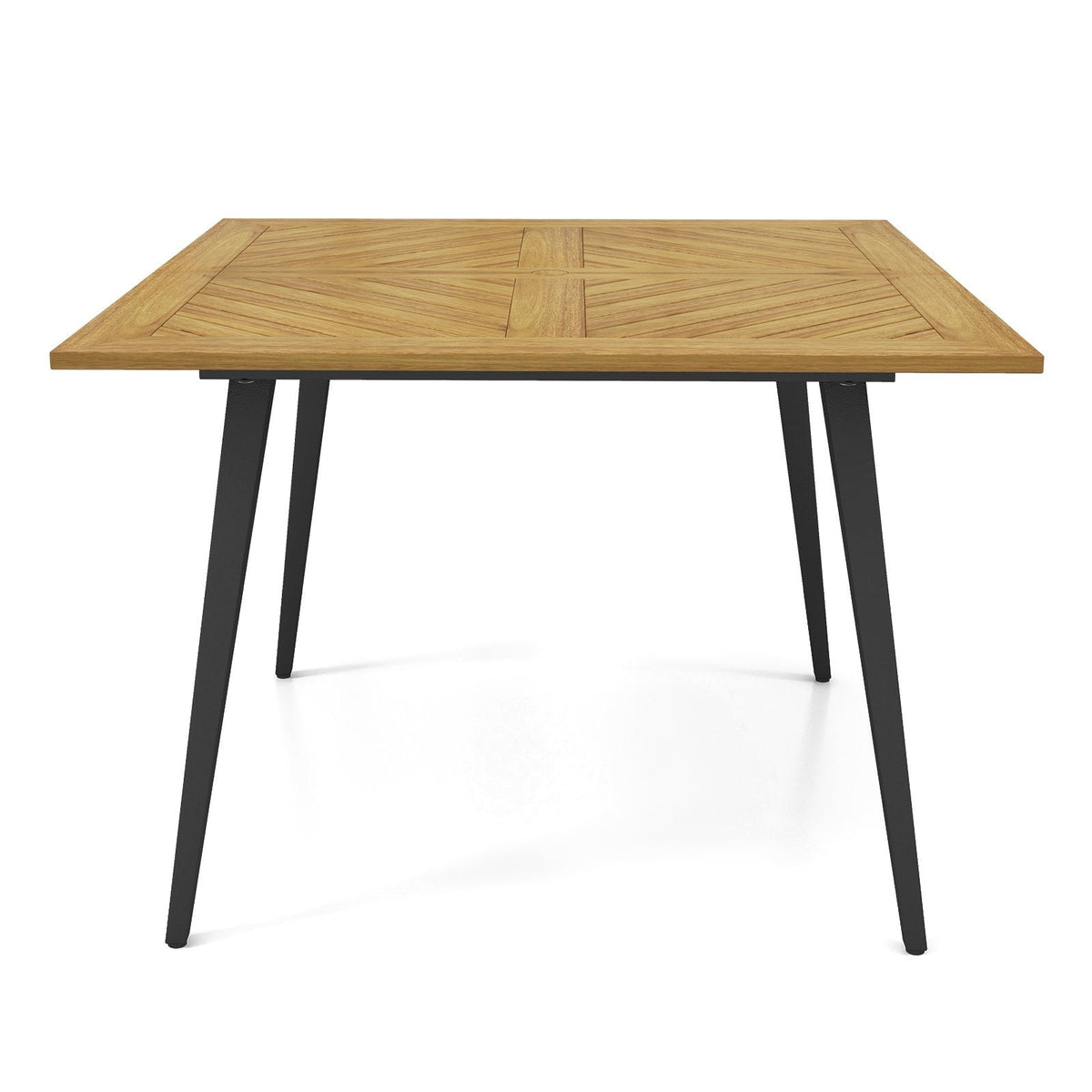 4-Person Acacia Wood Outdoor Dining Table for Garden, Poolside and Backyard