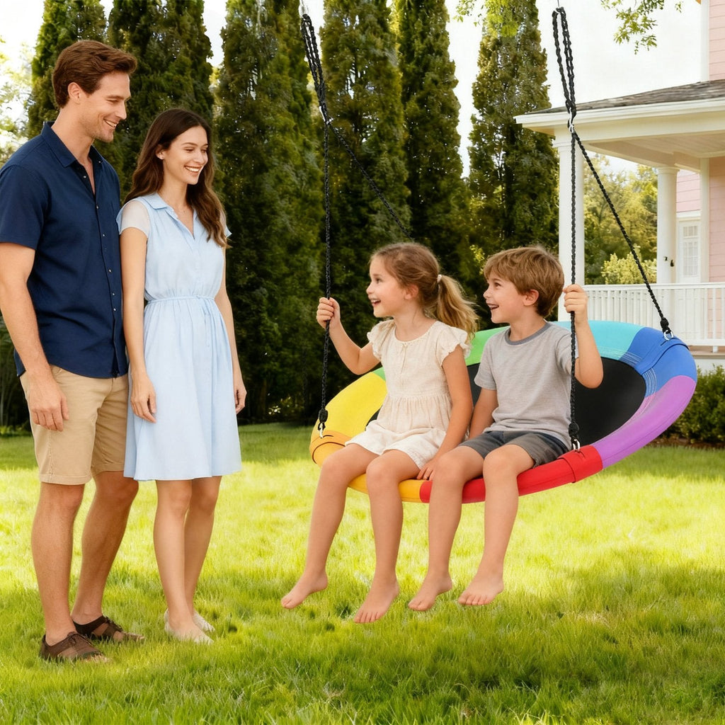 40 Inch Flying Saucer Tree Swing Outdoor Play for Kids