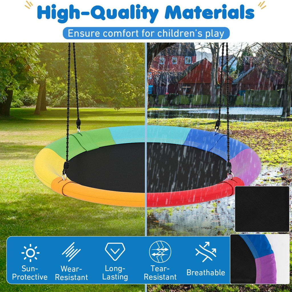 40 Inch Flying Saucer Tree Swing Outdoor Play for Kids