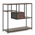 40 Inch Console Table Behind Sofa Couch with Storage-Rustic Brown