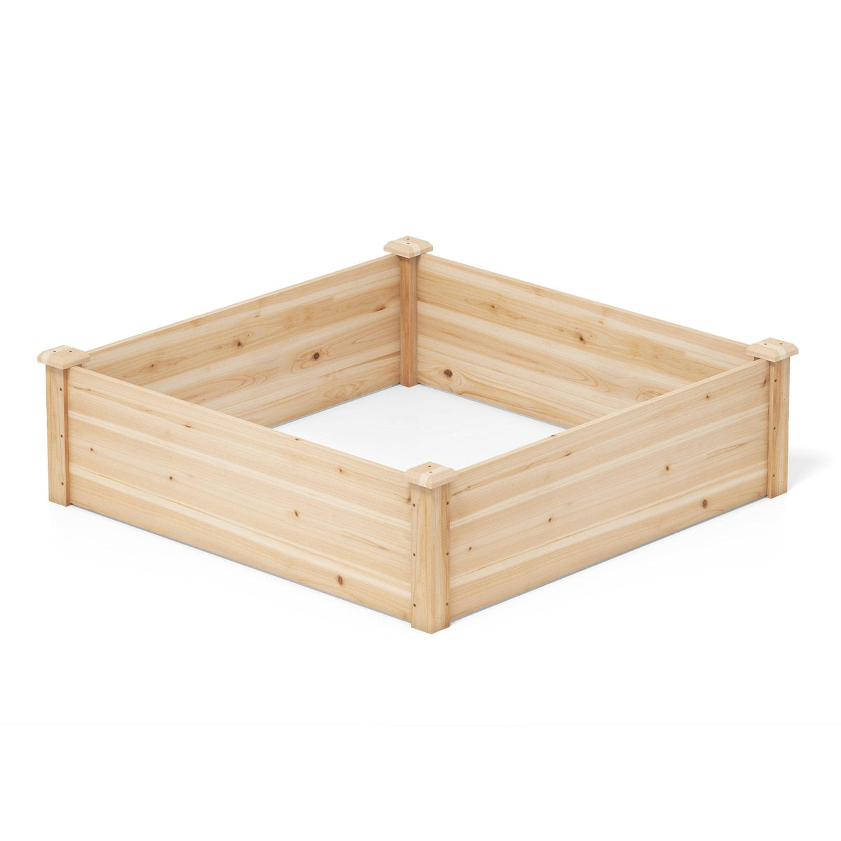 40 inches x 40 inches Outdoor Wood Raised Garden Bed-Natural