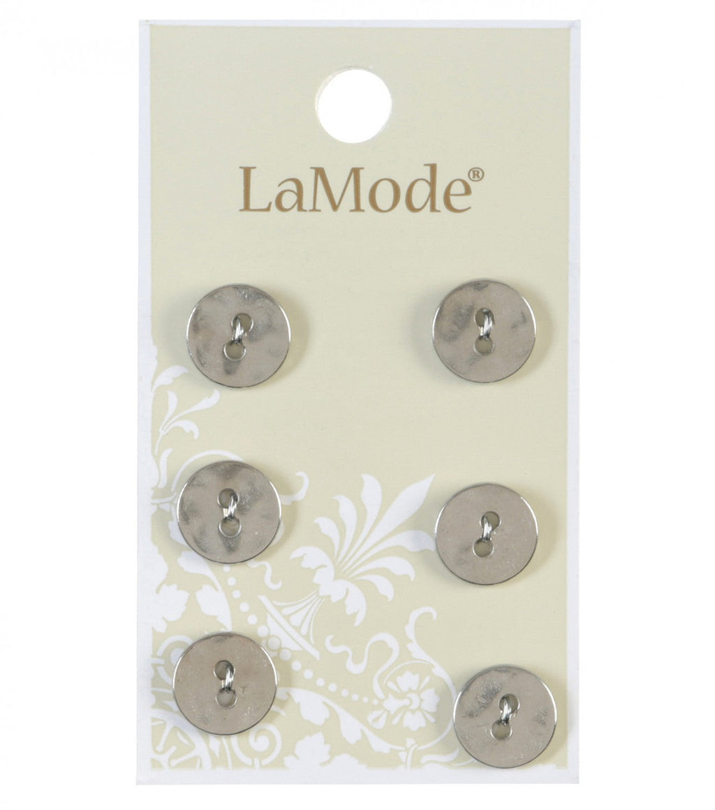 LaMode Buttons - Hammered Metal 7/16in 11mm 2 hole